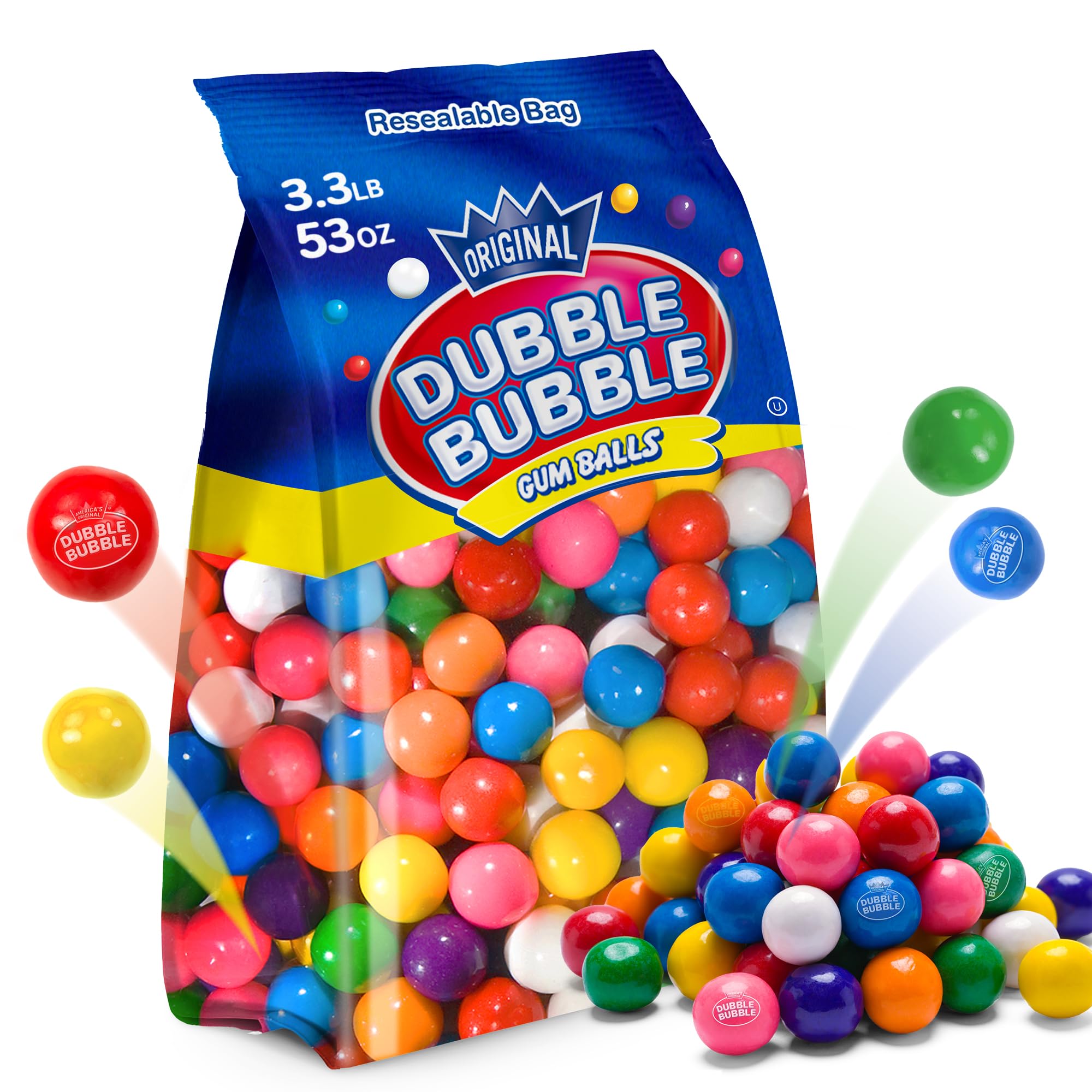 Playo Dubble Bubble gumballs with an included machine keychain for fun.