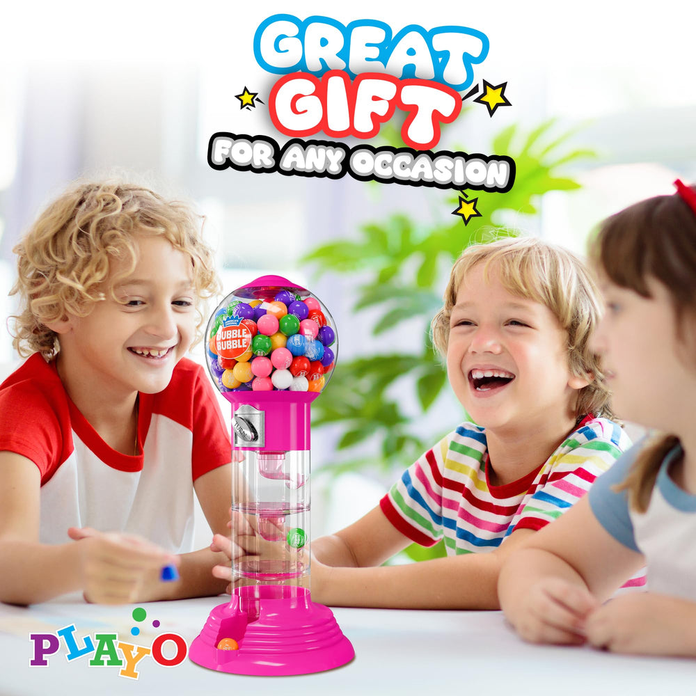 PlayO bubble gum machine makes a charming birthday gift centerpiece