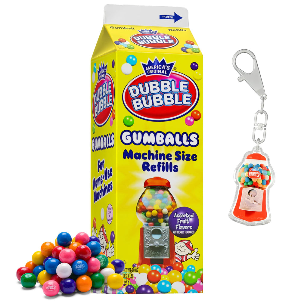PlayO gumballs 20oz carton for home machines, convenient refills.
