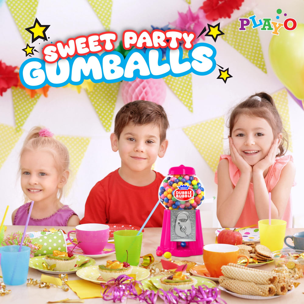 PlayO gumballs with bright colors and soft texture for satisfying chews.