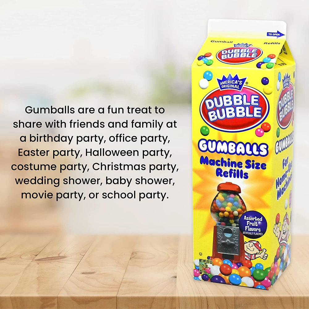 Fits 1/2-inch diameter gumball machines for quick refills at home or office.