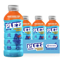 Plezi Orange Mango Twist bottle ready for on-the-go hydration during workouts.