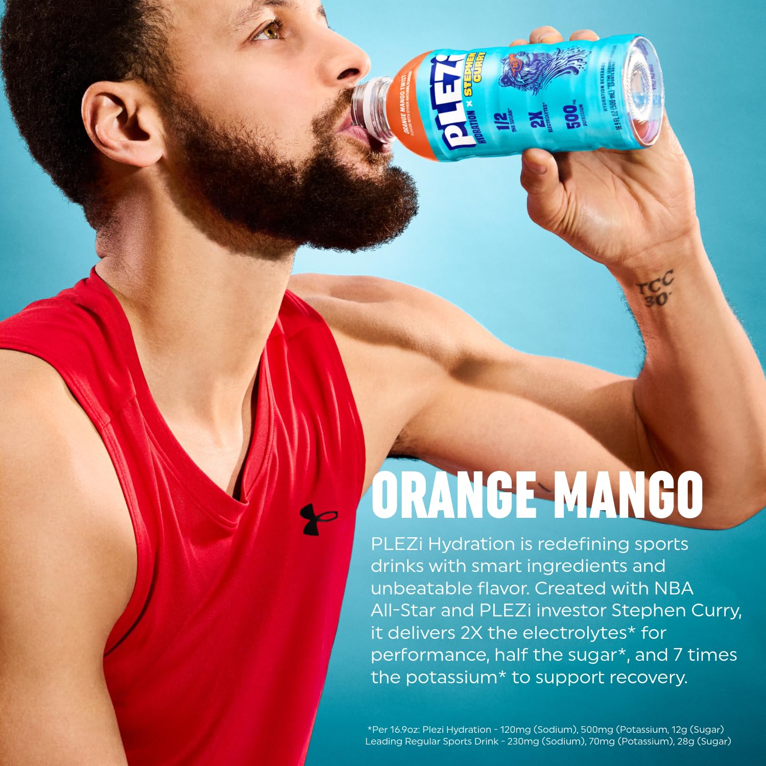 Plezi Orange Mango Twist 12-pack on display for daily family hydration.