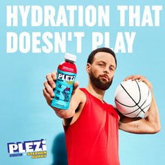 Plezi Tropical Punch bottle pour for quick post-workout hydration.