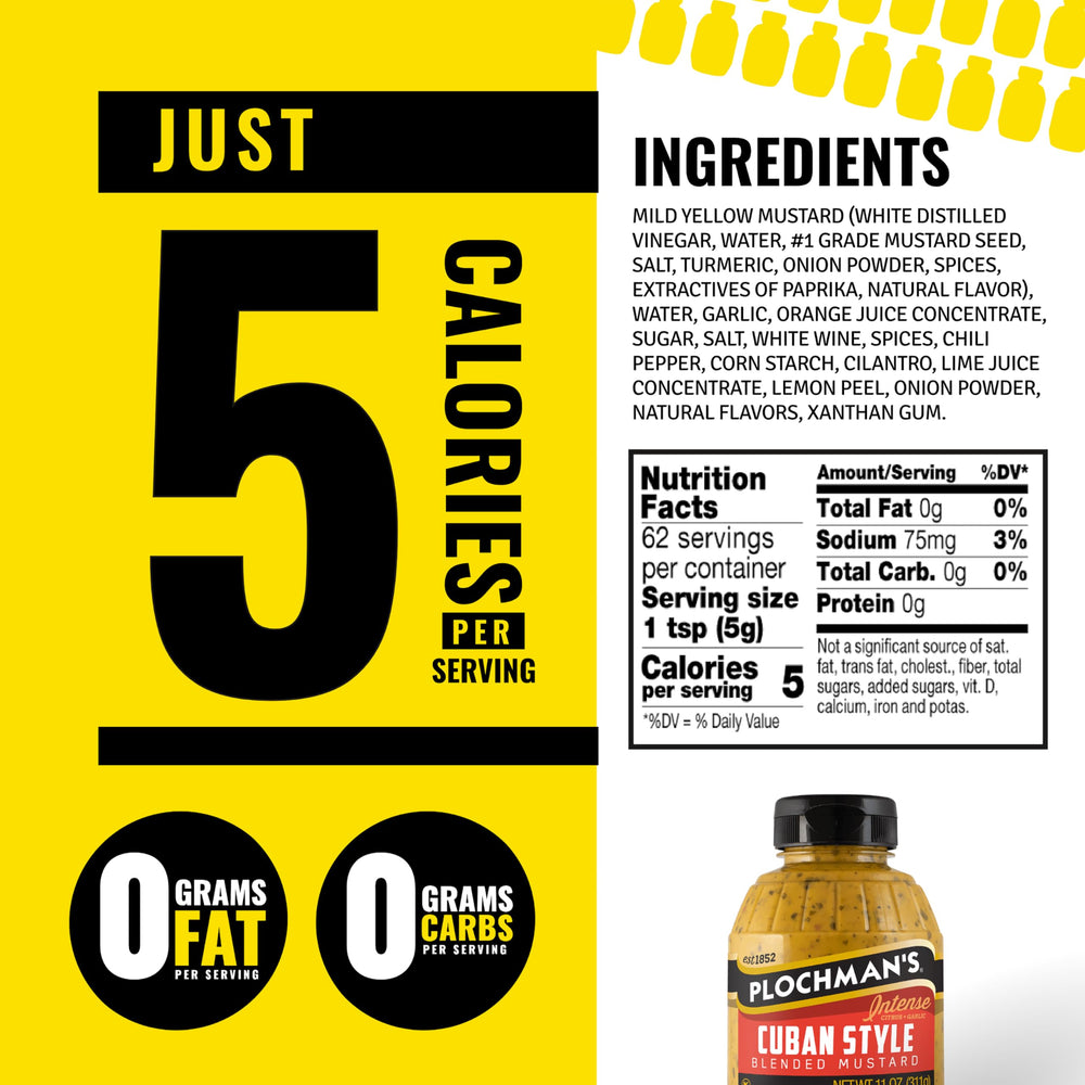 Plochman's Cuban Mustard squeeze bottle — easy, precise application.