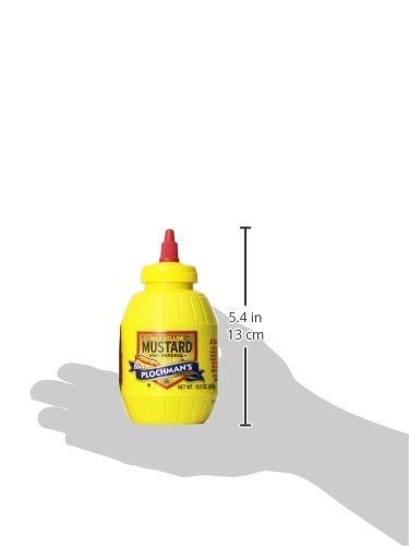 Plochman's Original Mild Yellow Mustard bottle on kitchen counter, multipurpose condiment.