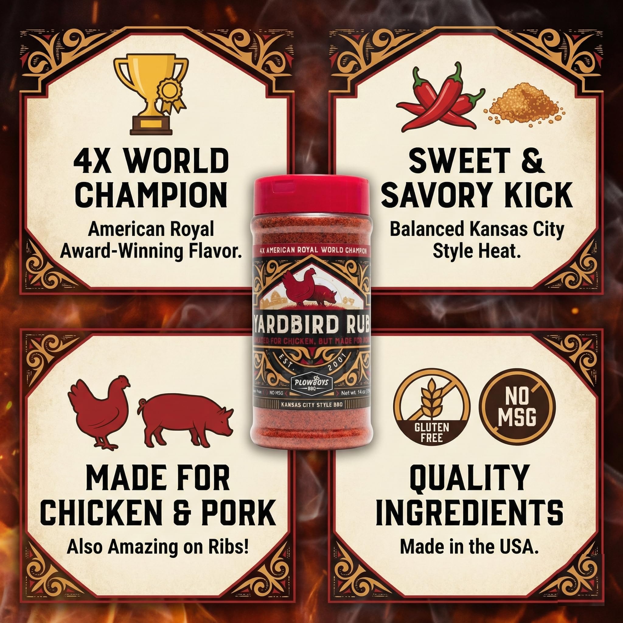 Plowboys Yardbird rub pork ribs flavor boost for smoky barbecue.