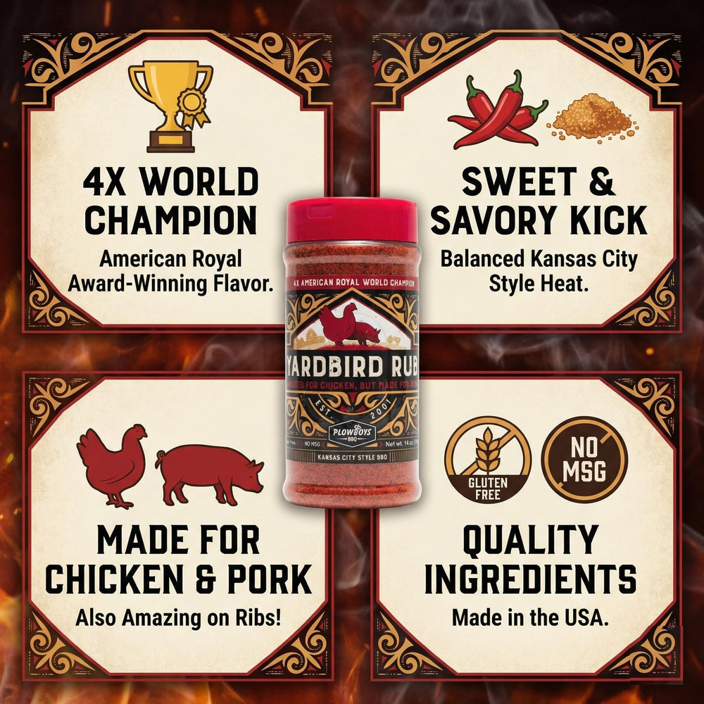 Plowboys Yardbird rub pork ribs flavor boost for smoky barbecue.