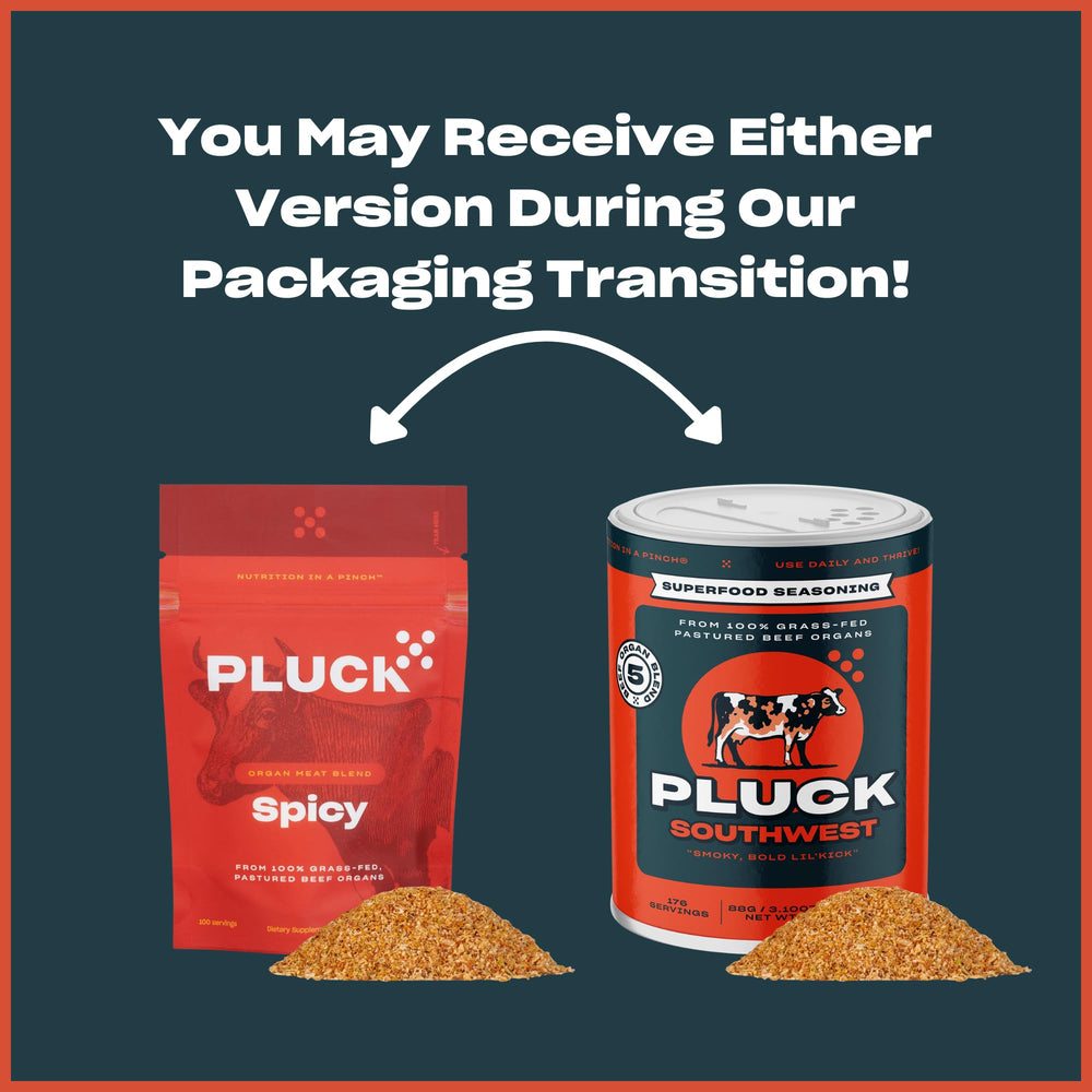 PLUCK Southwest Spicy Mild pour demonstrates easy use in savory dishes.