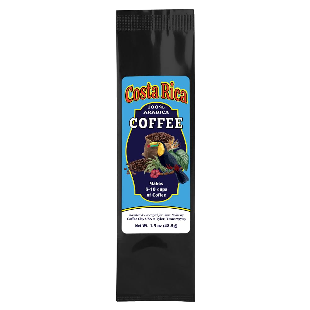 Plum Nellie Indian Malabar coffee smooth body and earthy aroma.