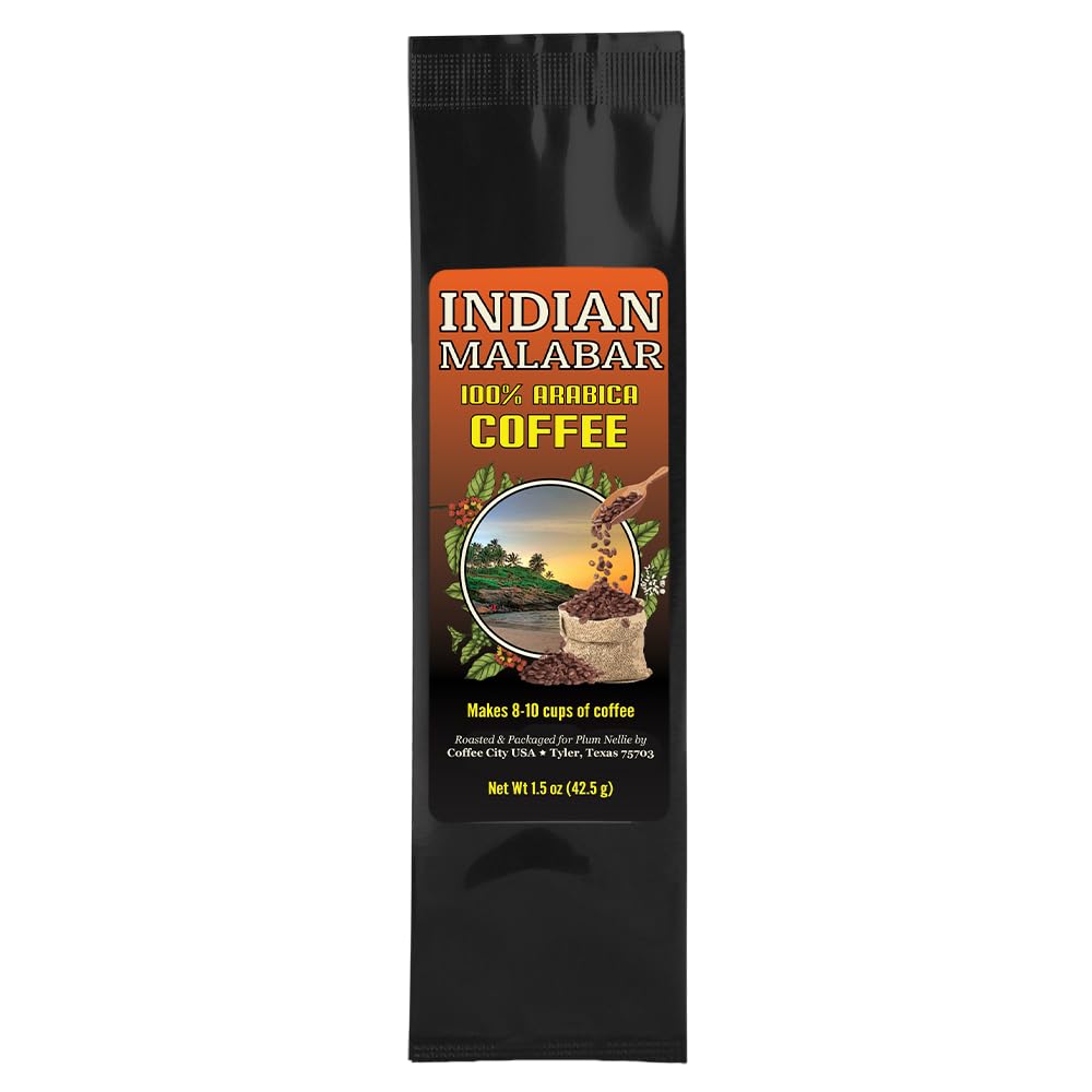 Plum Nellie Tanzanian Peaberry coffee lively and intense.