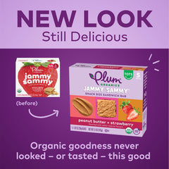 Plum Organics Jammy Sammy Bar USDA Organic and Non-GMO label