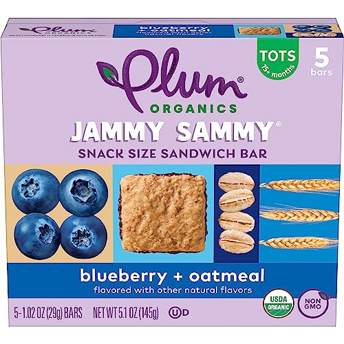 Jammy Sammy Blueberry Bars pack shown, perfect multi-pack for busy toddlers.