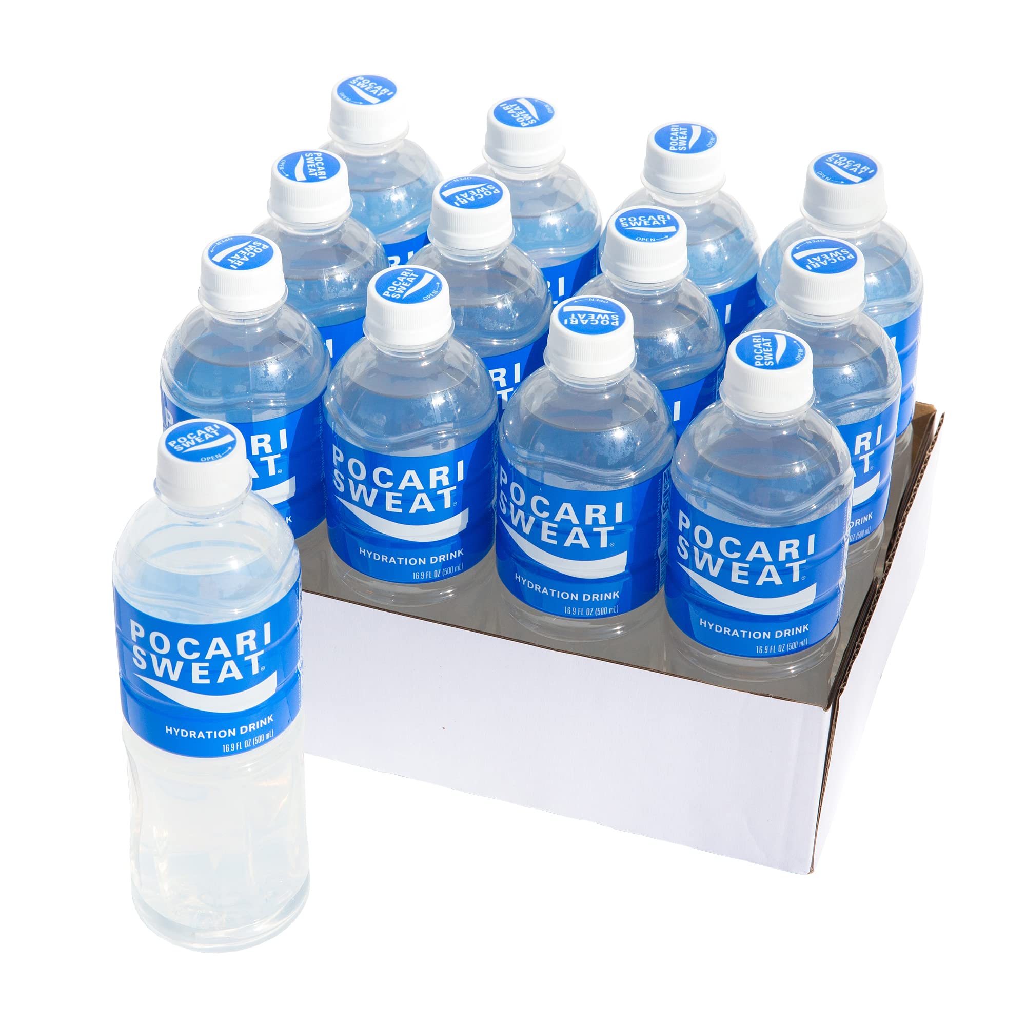 Pocari Sweat 12-pack 500ml bottles ready for on-the-go hydration.