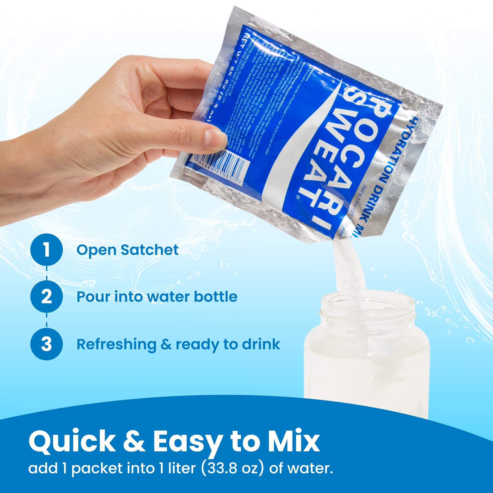 Pocari Sweat individual sachet for on-the-go hydration.