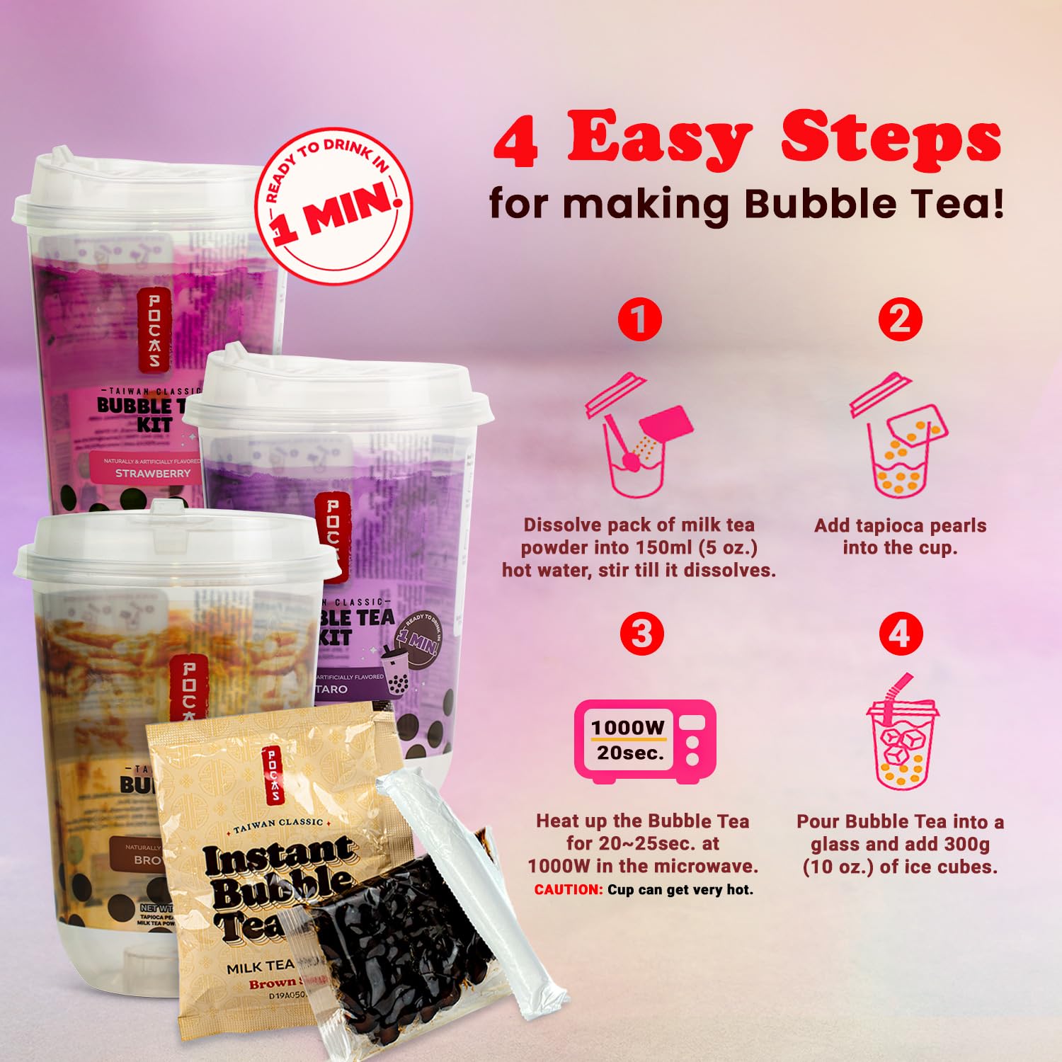 Pocas BPA-free cups ensure safe, convenient serving.