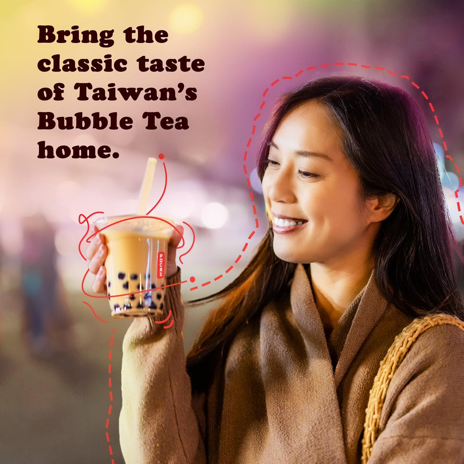 Pocas tapioca pearls deliver chewy texture for a classic experience.
