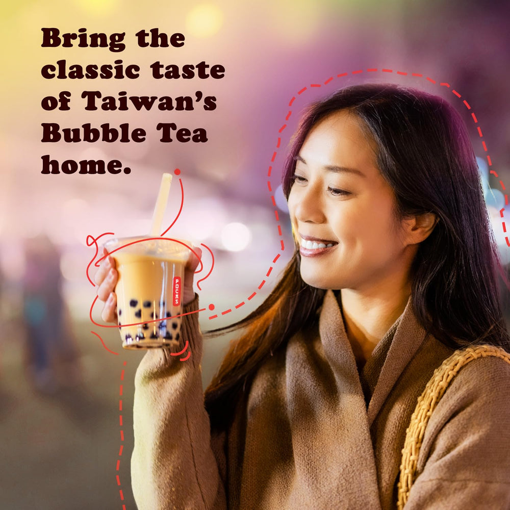 Pocas tapioca pearls deliver chewy texture for a classic experience.
