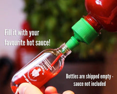 Pocket Sriracha empty 30ml bottle ready to fill.
