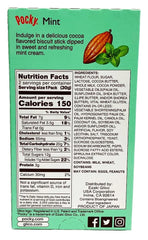 Pocky Mint Biscuit Sticks with mint chocolate coating in a close-up shot.