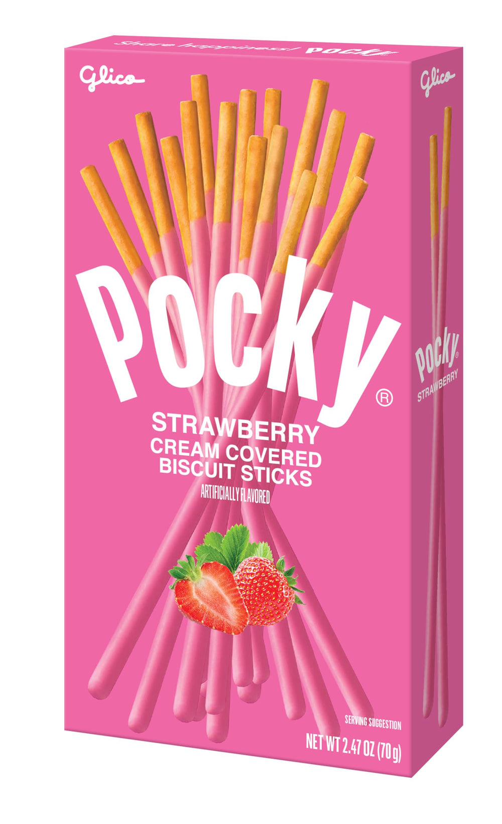 Pocky Strawberry pack of 10 on-the-go friendly snack ideal for sharing.