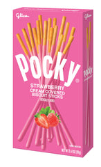 Pocky Strawberry pack of 10 on-the-go friendly snack ideal for sharing.