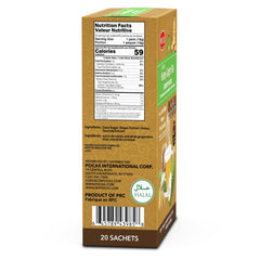 Pocas honey ginger tea crystals dissolving in cup for instant flavor.