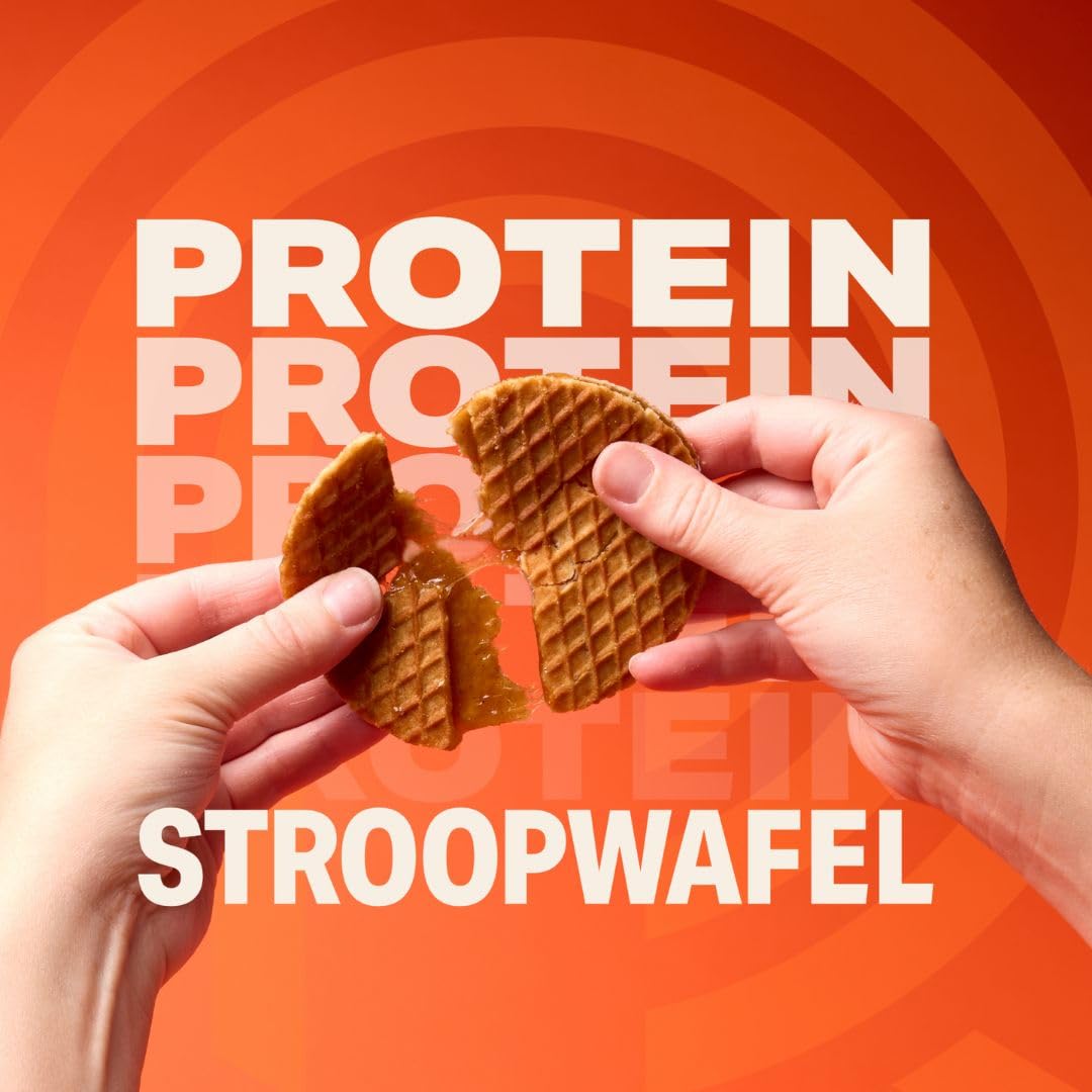 PODIUM Stroopwafel caramel filling close-up emphasizes rich sweetness and chewy texture.