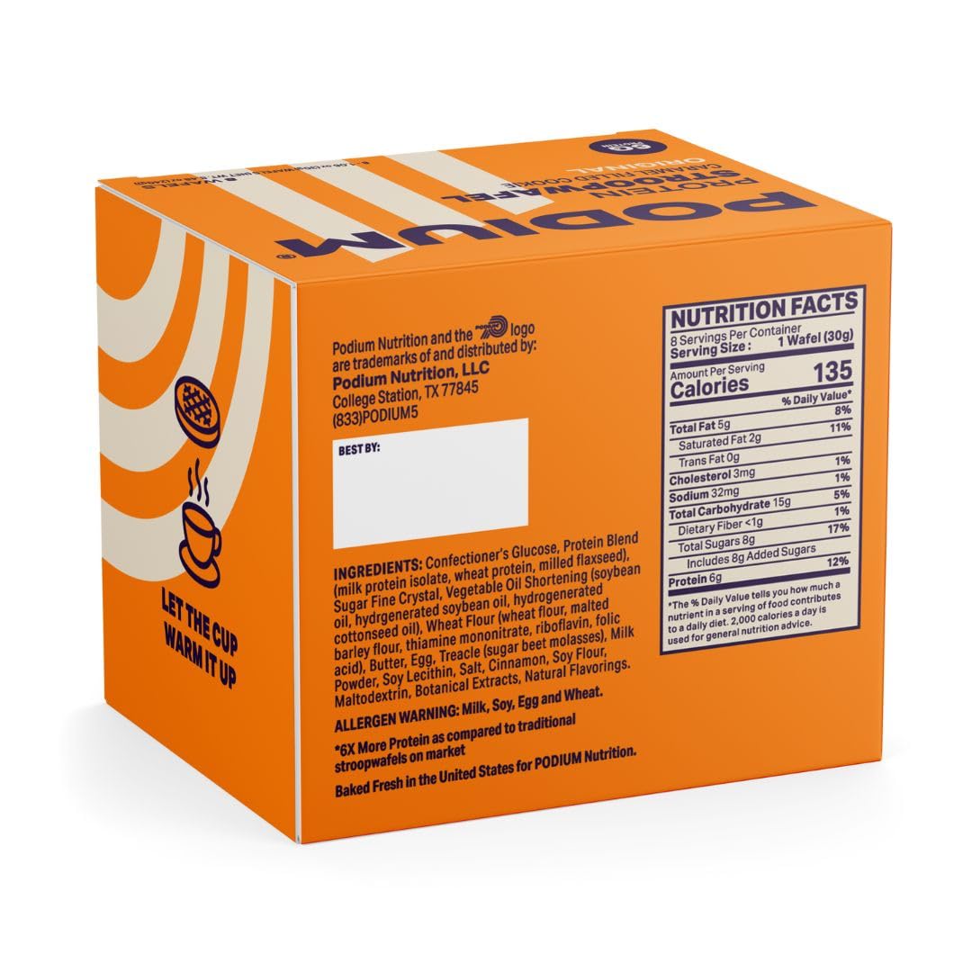 PODIUM Stroopwafel on-the-go image suitable for gym bags and office snacks.