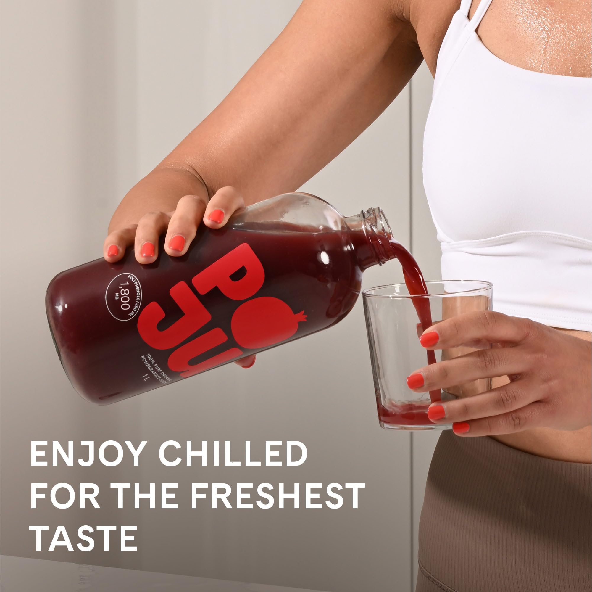 POJU bottle nutrition facts illustrating a clean-label promise