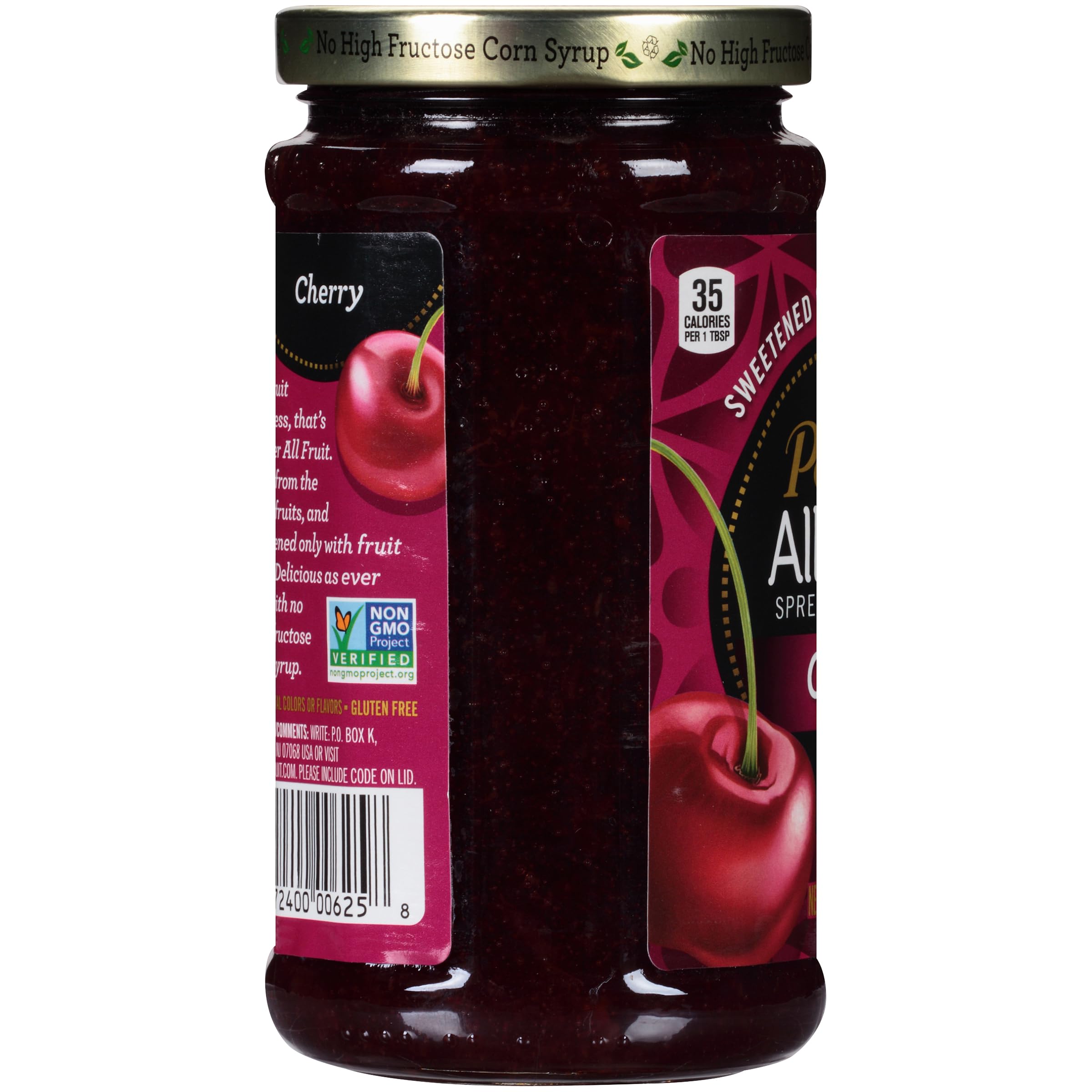 Polaner All Fruit Cherry spreadable on toast for quick morning delight