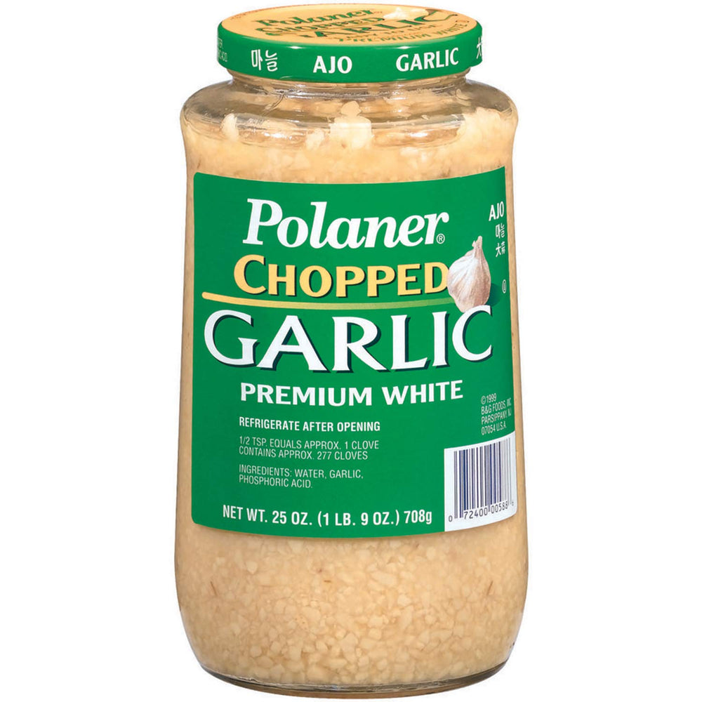 Polaner chopped garlic jar ready to use for sauces and sautés.