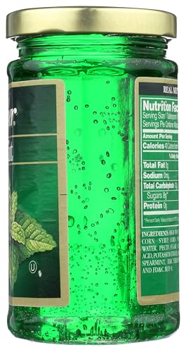 Polaner Real Mint Jelly jar on wooden board, inviting pantry display.