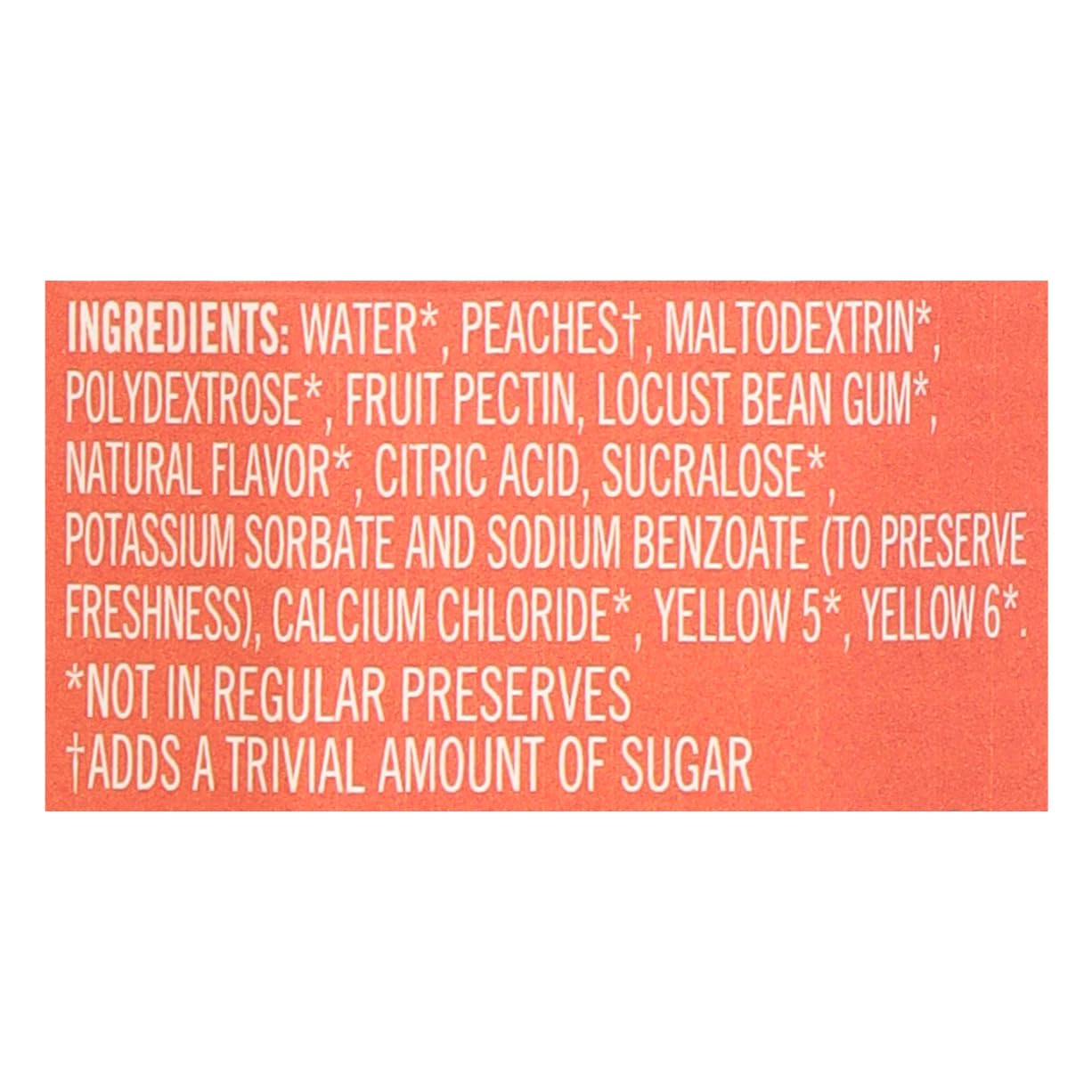 Close-up of the Polaner label shows gluten free and Non-GMO features