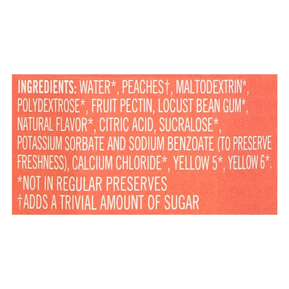 Close-up of the Polaner label shows gluten free and Non-GMO features