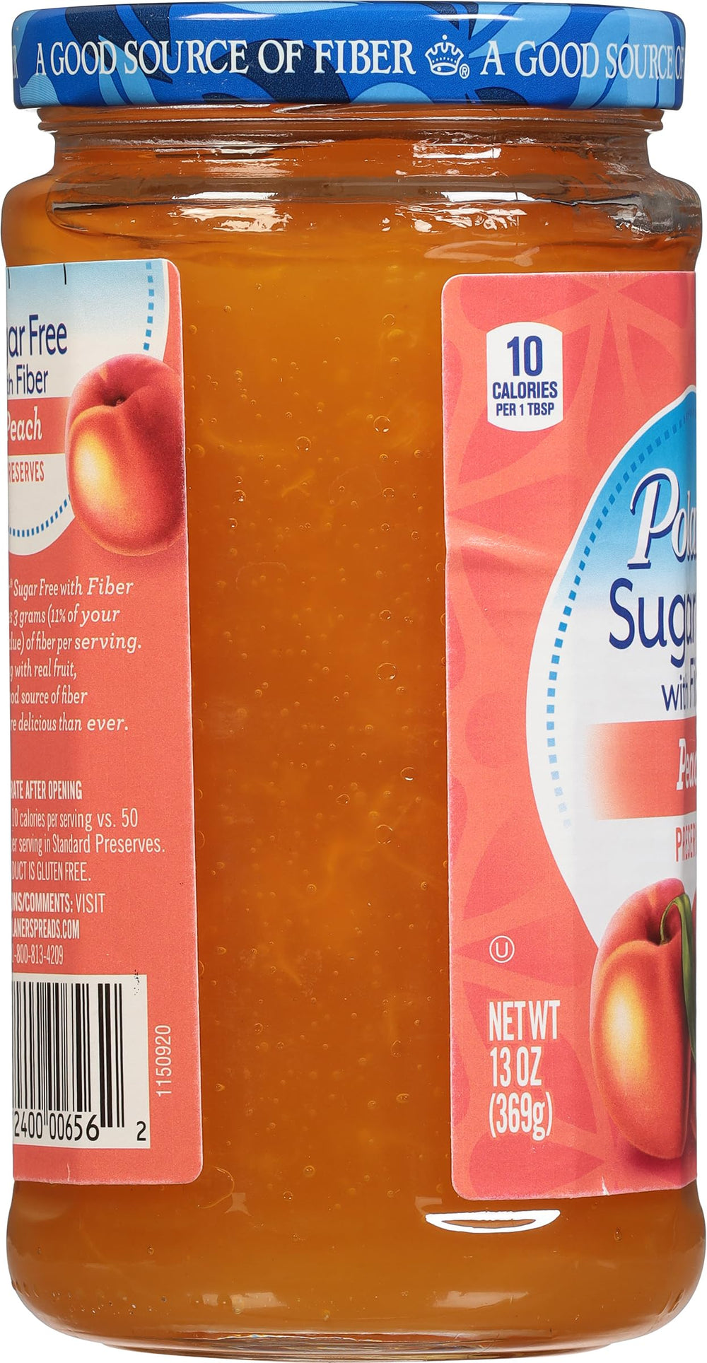 Toast with Polaner Sugar Free with Fiber Peach Jam makes a quick breakfast