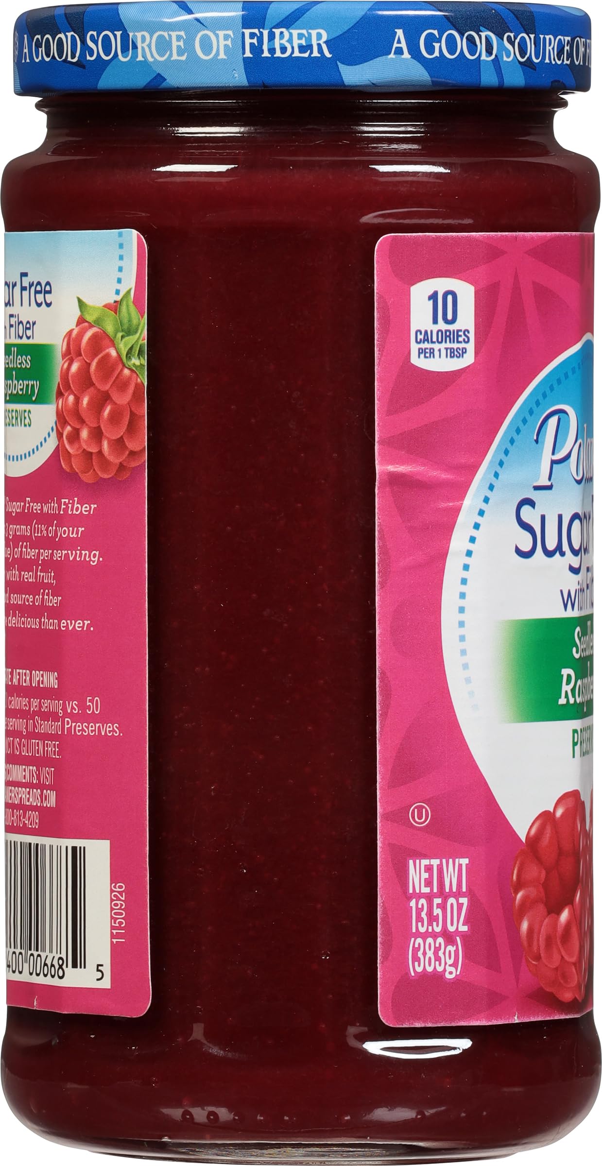 Polaner Sugar Free with Fiber jar with spoon for on the go spread