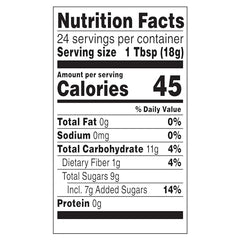 Polaner Verry Berry Fruit Spread label closeup, highlighting natural fruit sweetness.