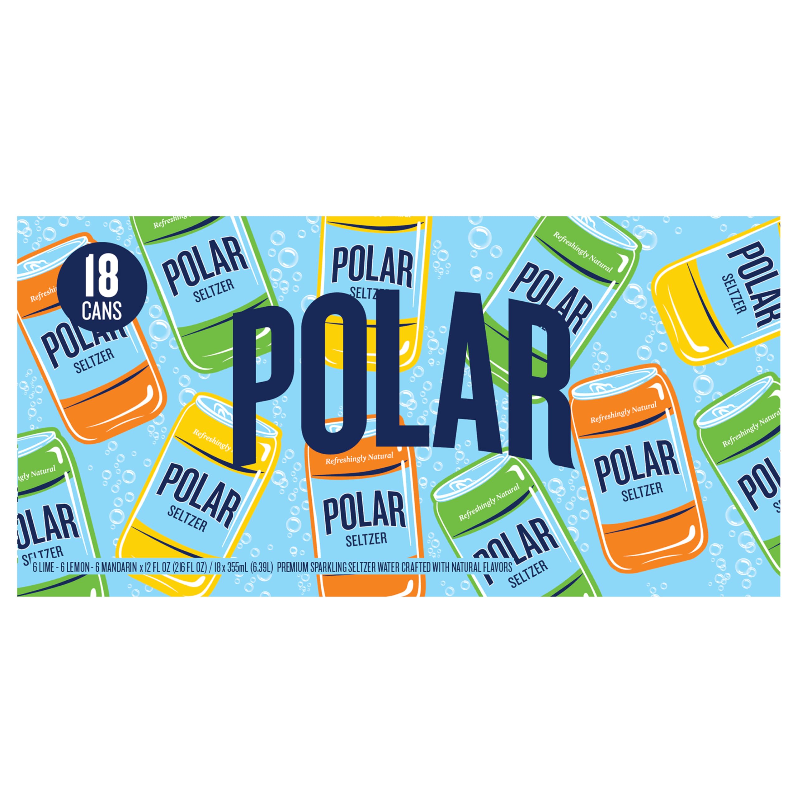Close-up of tiny bubbles in Polar Seltzer water signals a lively, sparkling experience.