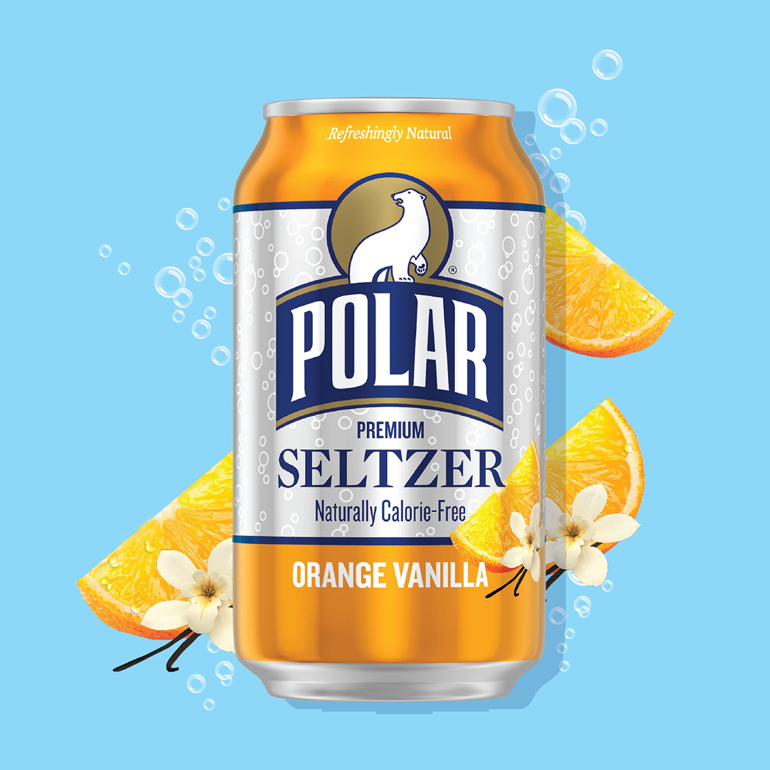 Polar Seltzer natural flavors are derived from citrus oils and fruit essences.