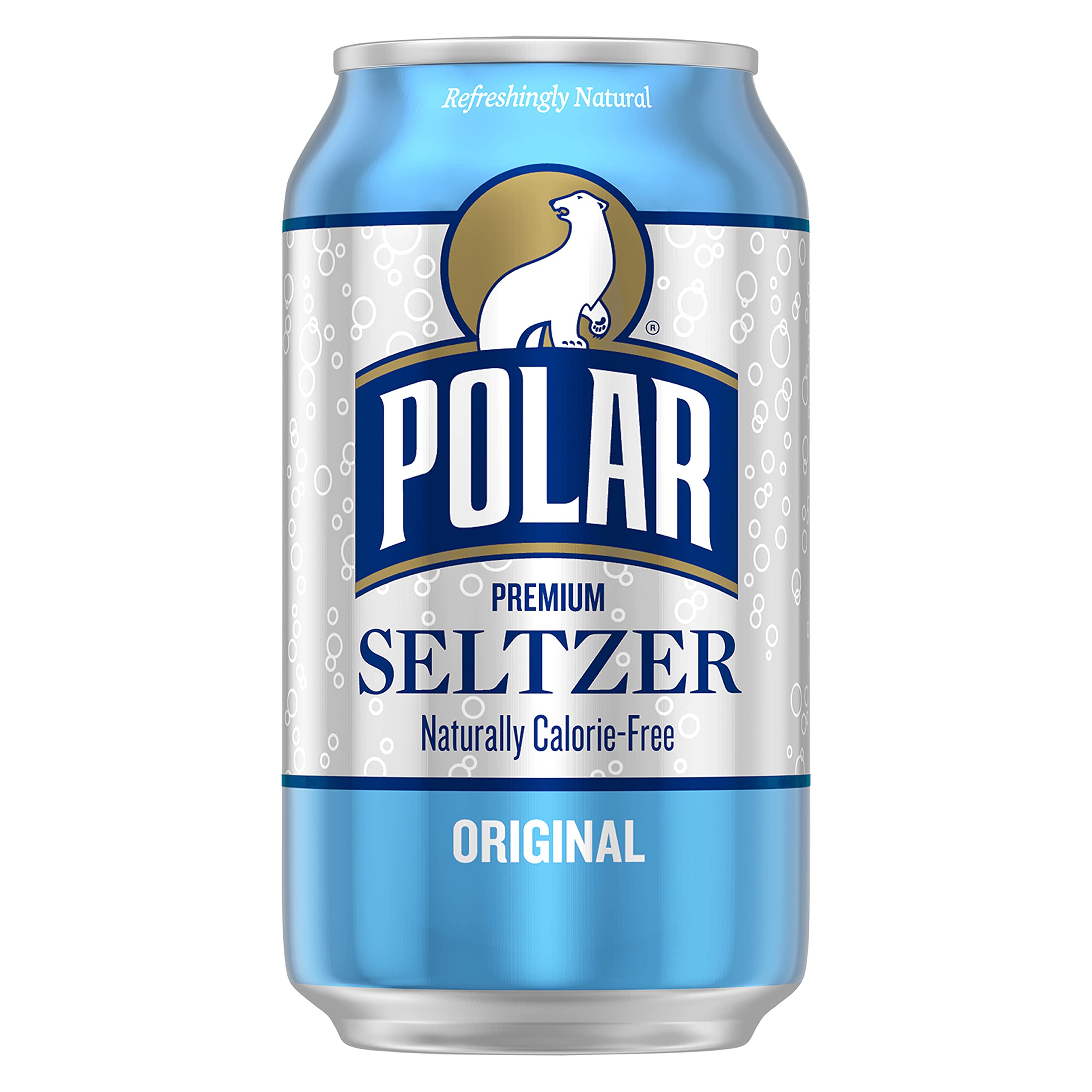 Polar Seltzer Original label detail emphasizes natural flavors and purity