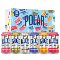 Polar Seltzer pink apple lemon cans offer crisp flavor and calorie-free refreshment.