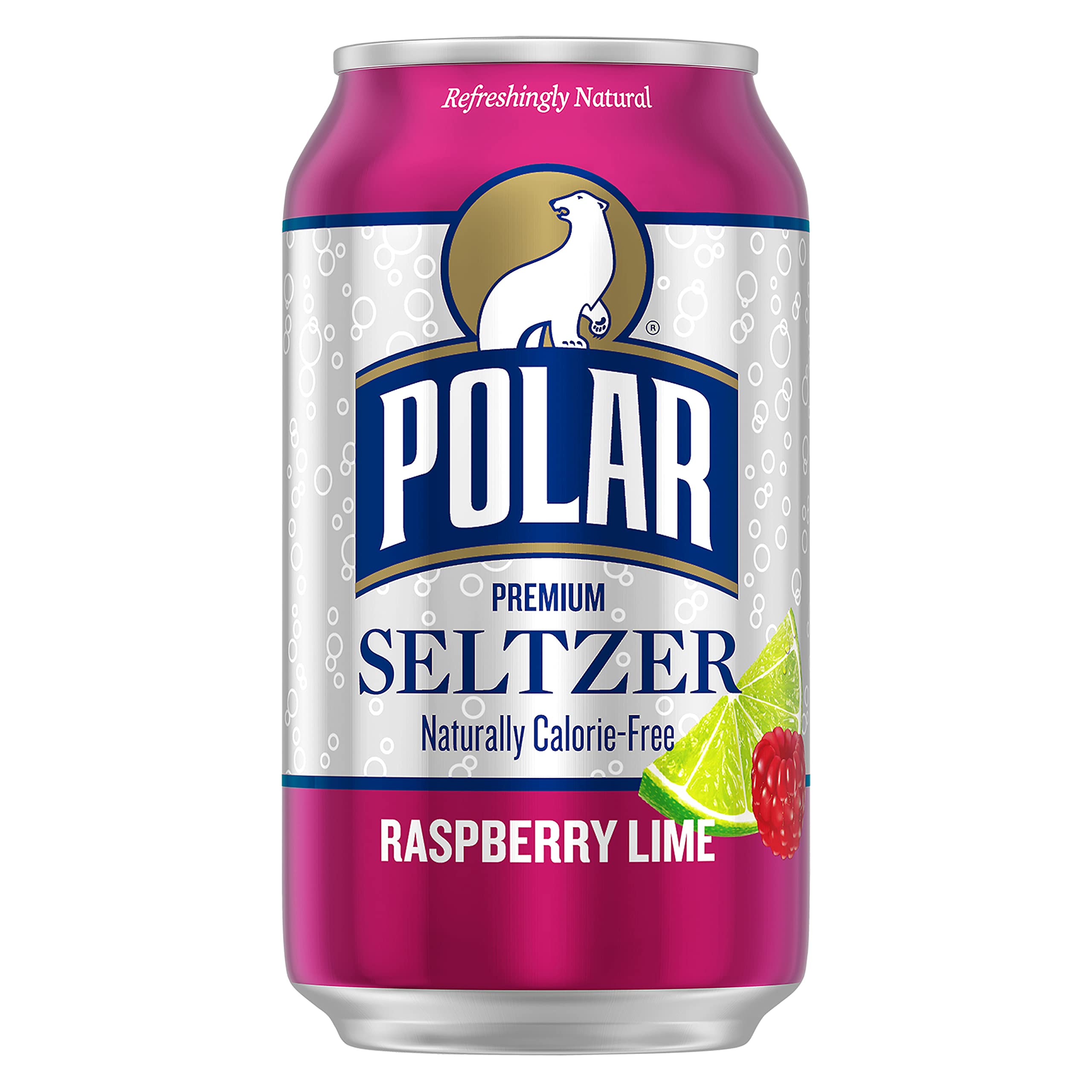 Polar Seltzer Raspberry Lime glass closeup ready for savoring