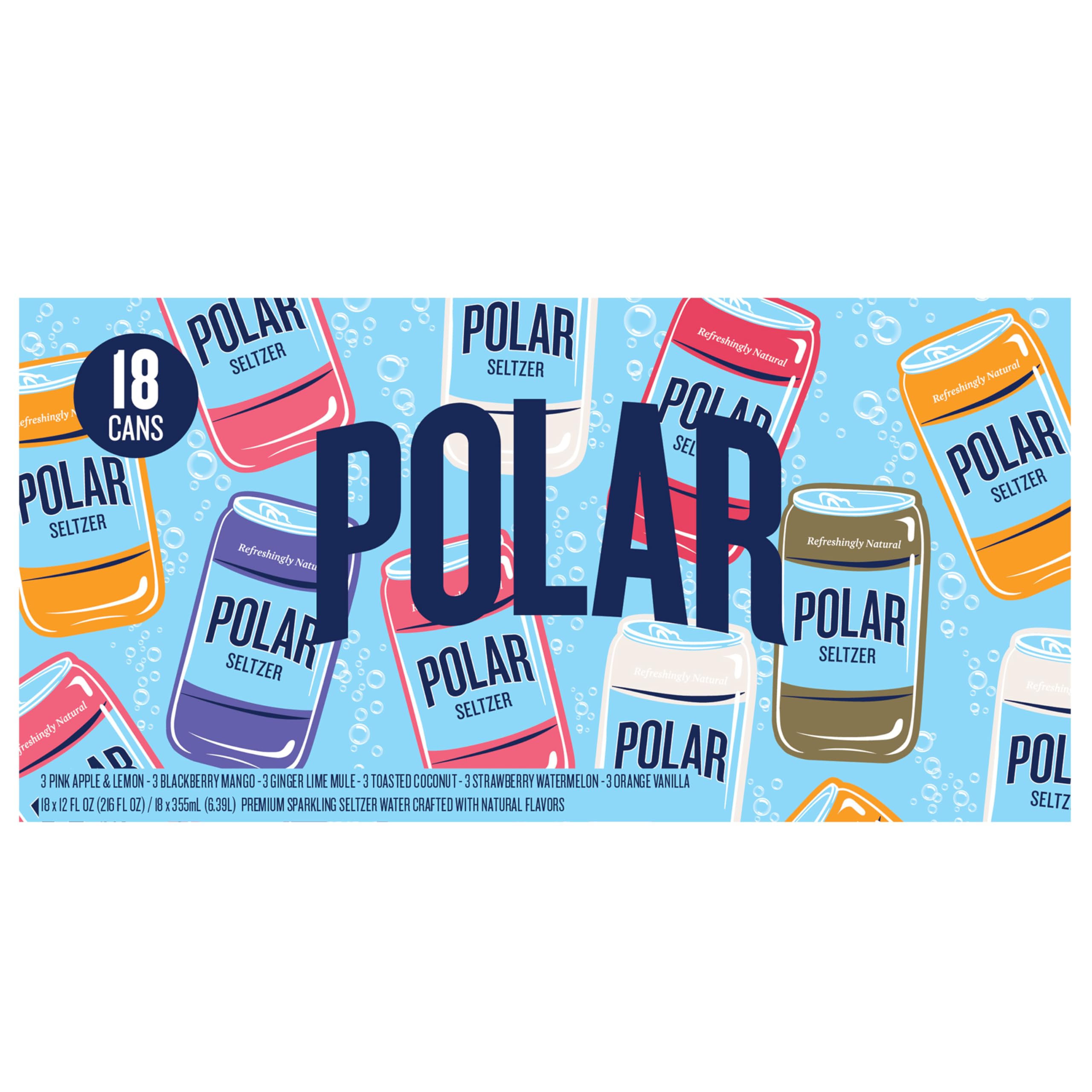 Polar Seltzer toasted coconut cans deliver tropical aroma with zero sugar.