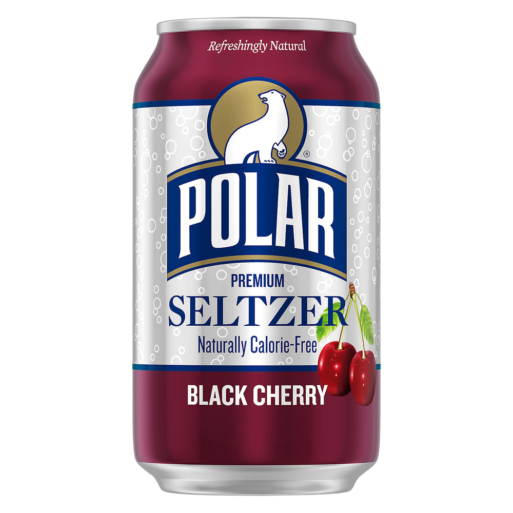 Polar Seltzer Black Cherry pack on store shelf.
