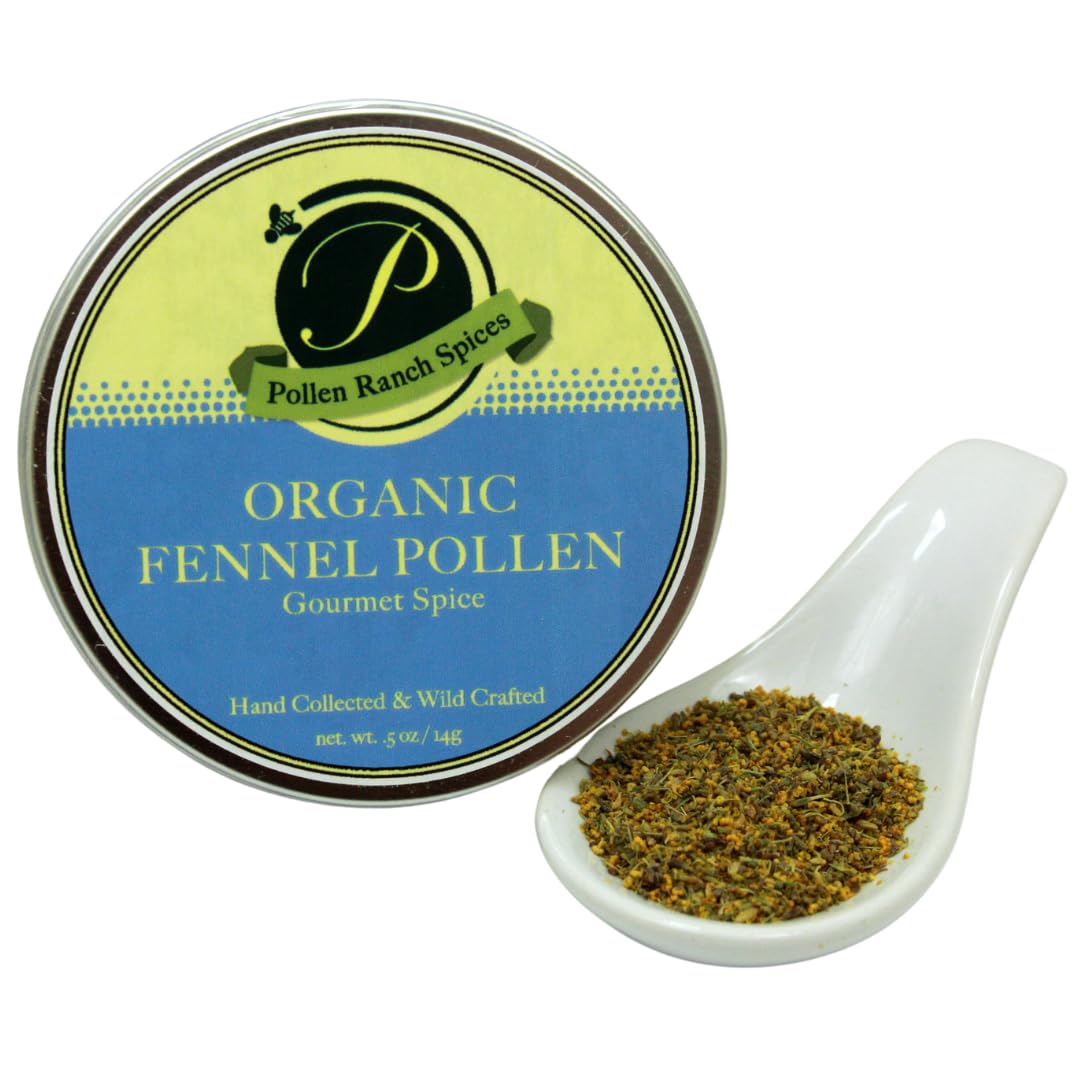 Pollen Ranch fennel pollen bottle closeup for savory dishes