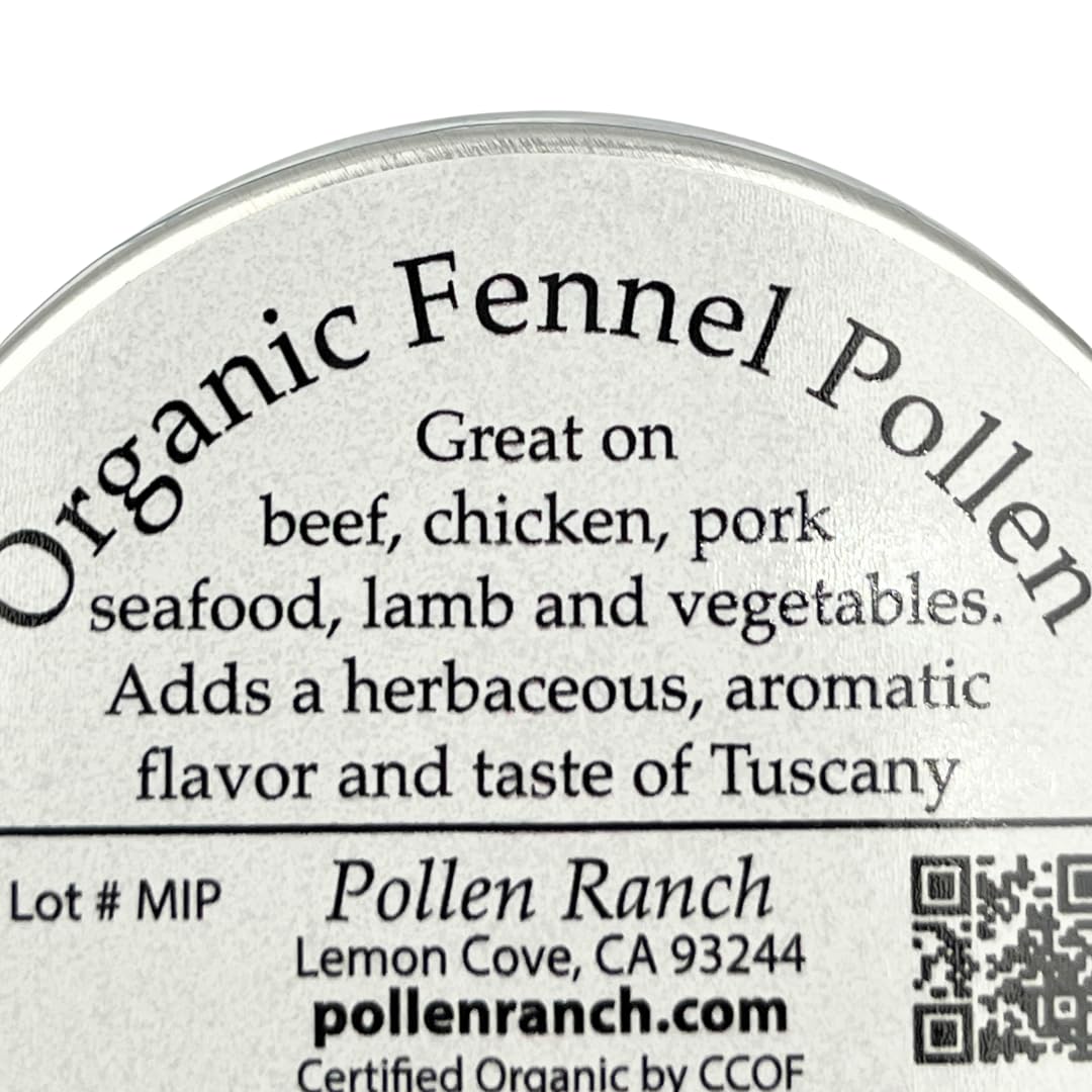 Pollen Ranch fennel pollen on spice rack, a versatile pantry addition