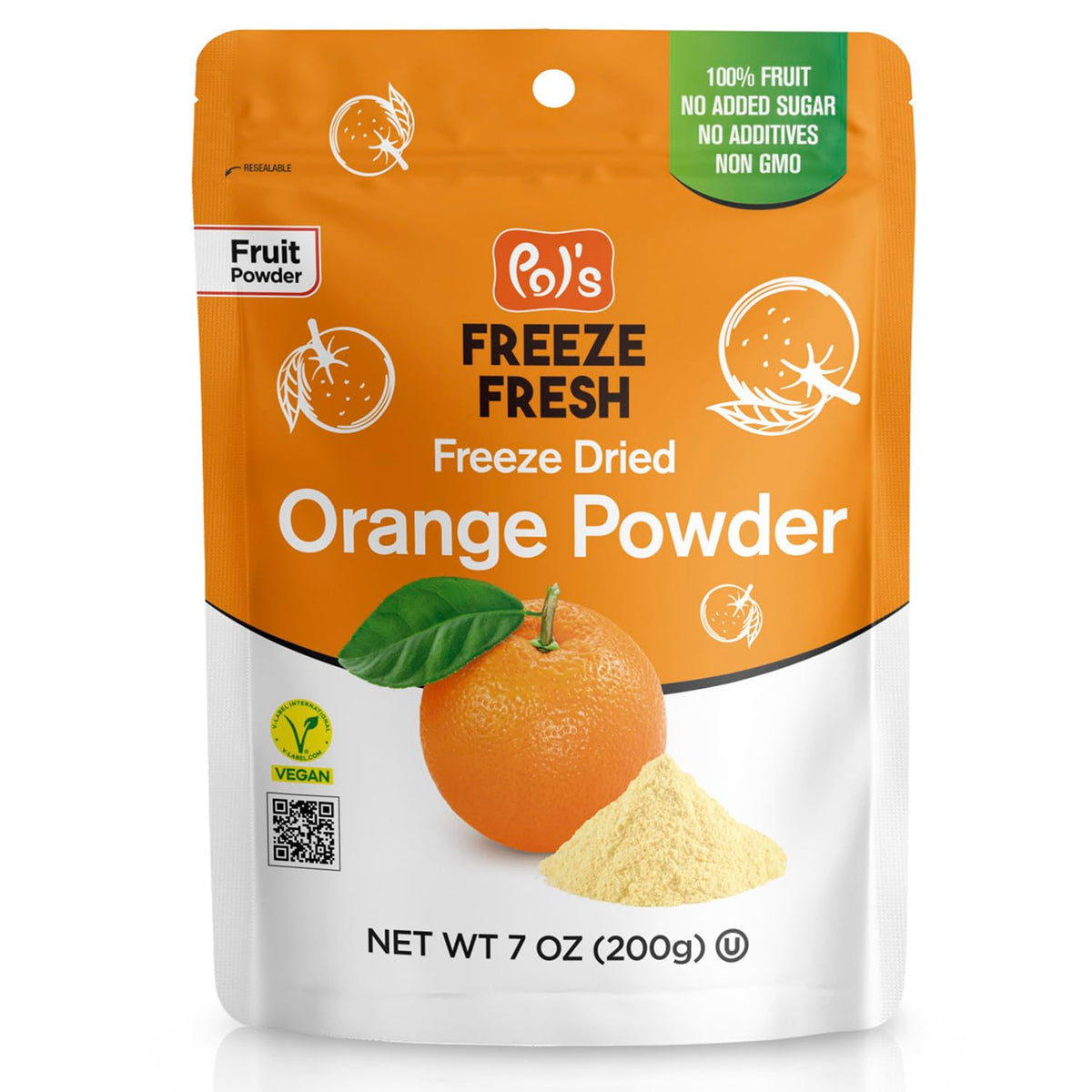 Pol’s Freeze Fresh orange powder bottle adds bright citrus flavor to baking