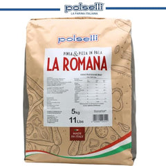 POLSELLI La Romana 0 flour roman crust closeup highlights airy crumb and satisfying bite.