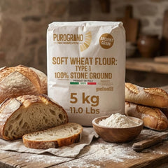 Polselli PuroGrano sourdough loaf image highlights fermentation-friendly Type 1 flour